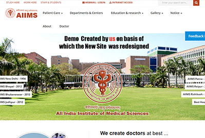 AIIMS Demo Mockup Approved for New Site